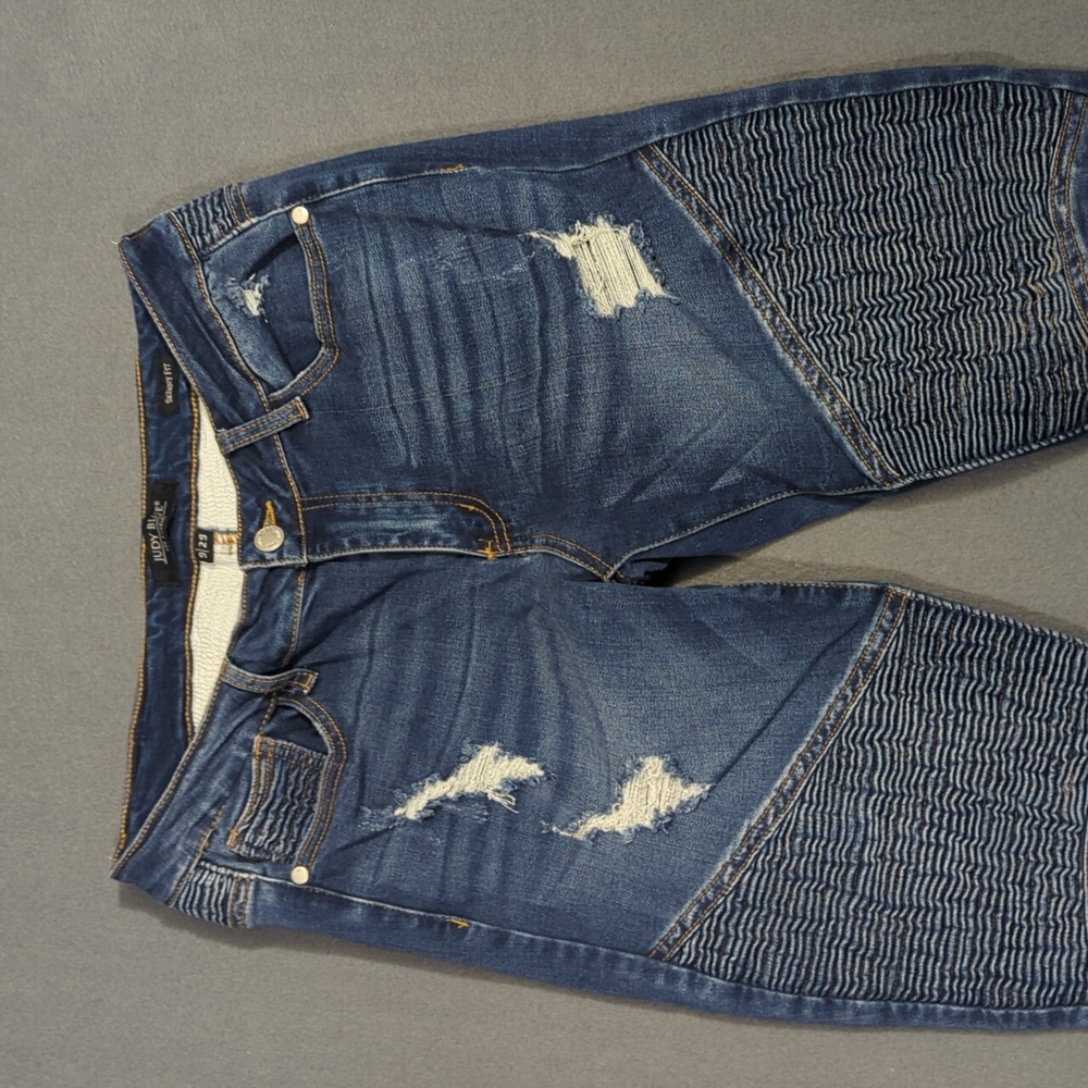 Judy Blue Jeans Women's 29 Blue Skinny Fit Moto Denim - Picture 4 of 12